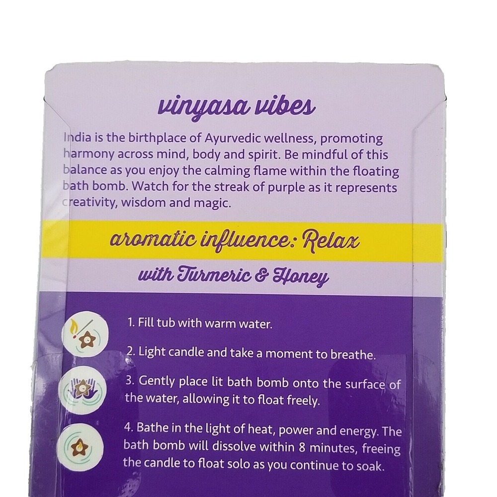 2x Village Naturals Aromatherapy Bath Bomb with Floating Candle 3.5 oz Each - Picture 6 of 7